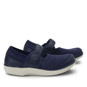 Alegria Traq Qutie Crochet Navy Mary Jane Walking Shoes Size 41 US 10.5 Smart